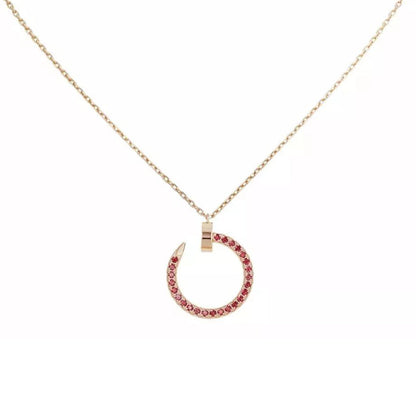 [Gaonasi Jewelry]JUSTE NECKLACE RED FULL DIAMONDS