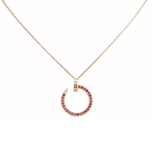[Gaonasi Jewelry]JUSTE NECKLACE RED FULL DIAMONDS