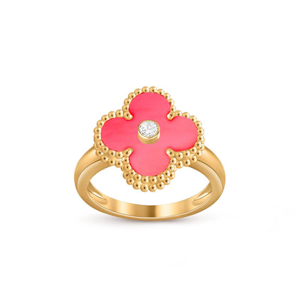 [Gaonasi]CLOVER DIAMOND RING GOLD COLLECTION