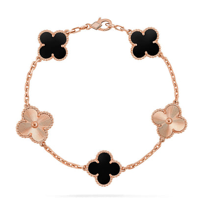 [Gaonasi] CLOVER 5 MOTIF ONYXS BRACELET COLLECTION