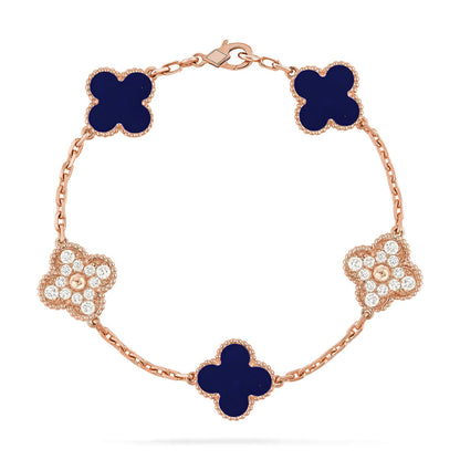 [Gaonasi]CLOVER 5 MOTIF LAPIS LAZULI BRACELET COLLECTION