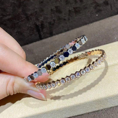 [Gaonasi]BEE LOVE GOLD BRACELET FULL DIAMOND