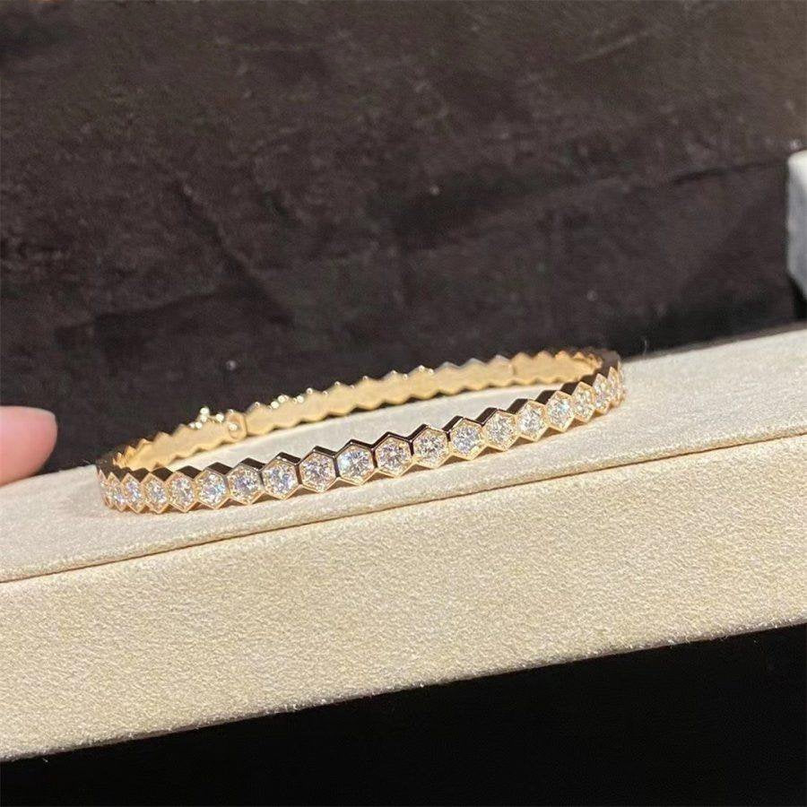 [Gaonasi]BEE LOVE GOLD BRACELET FULL DIAMOND