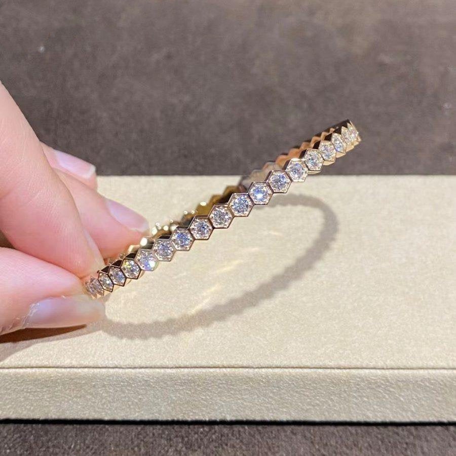 [Gaonasi]BEE LOVE GOLD BRACELET FULL DIAMOND