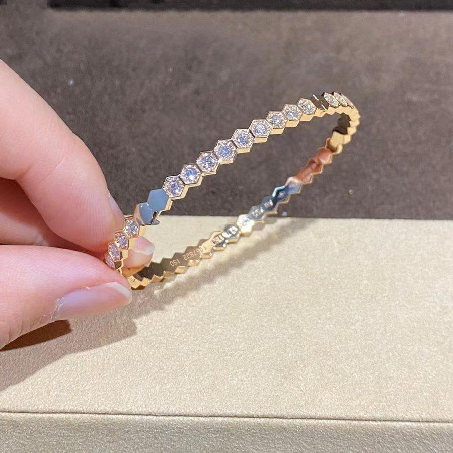 [Gaonasi]BEE LOVE GOLD BRACELET FULL DIAMOND
