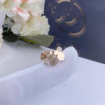 [Gaonasi]BEE LOVE PINK GOLD DIAMOND EARRINGS