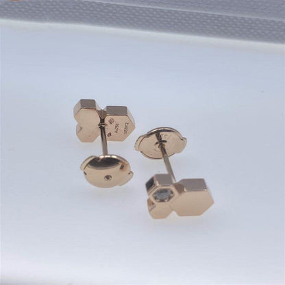 [Gaonasi]BEE LOVE PINK GOLD DIAMOND EARRINGS