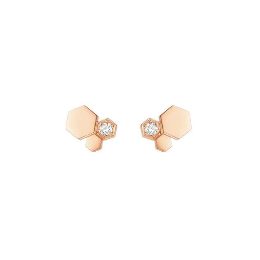 [Gaonasi]BEE LOVE PINK GOLD DIAMOND EARRINGS