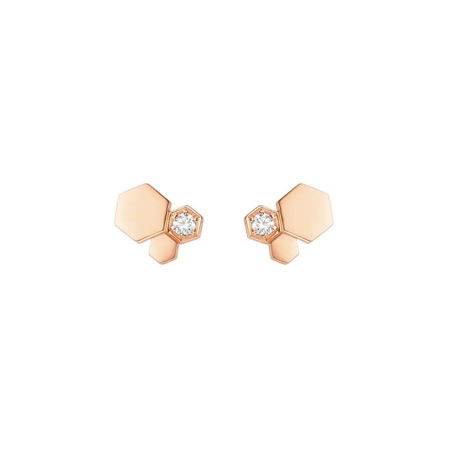 [Gaonasi]BEE LOVE PINK GOLD DIAMOND EARRINGS