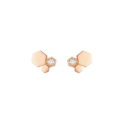 [Gaonasi]BEE LOVE PINK GOLD DIAMOND EARRINGS