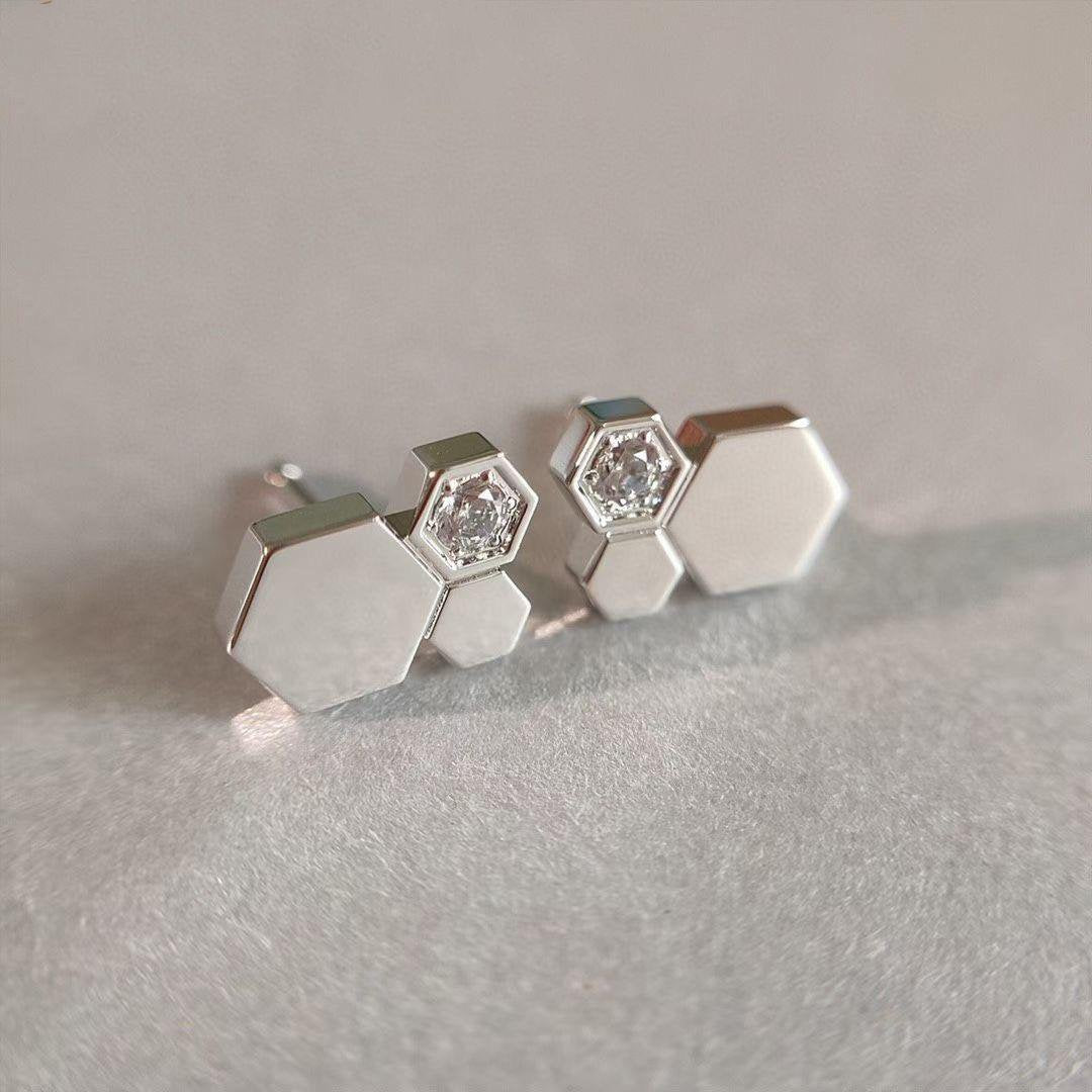 [Gaonasi]BEE LOVE SILVER DIAMOND EARRINGS