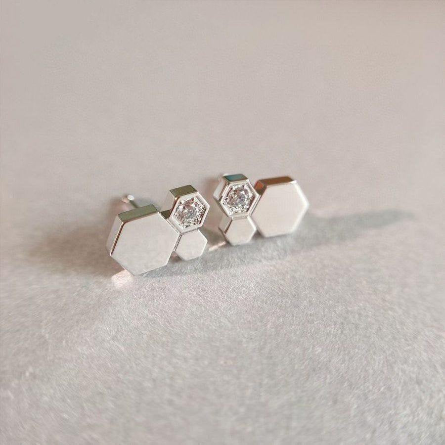 [Gaonasi]BEE LOVE SILVER DIAMOND EARRINGS