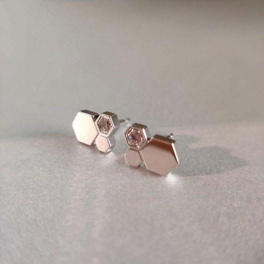 [Gaonasi]BEE LOVE SILVER DIAMOND EARRINGS