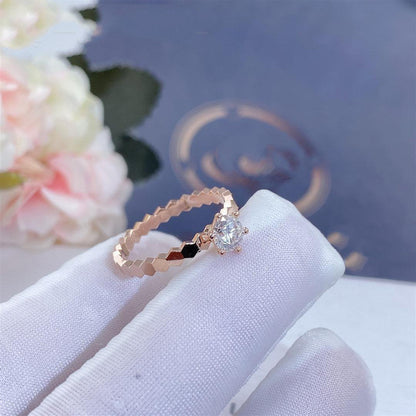 [Gaonasi]BEE LOVE RING PINK GOLD 1 DIAMOND