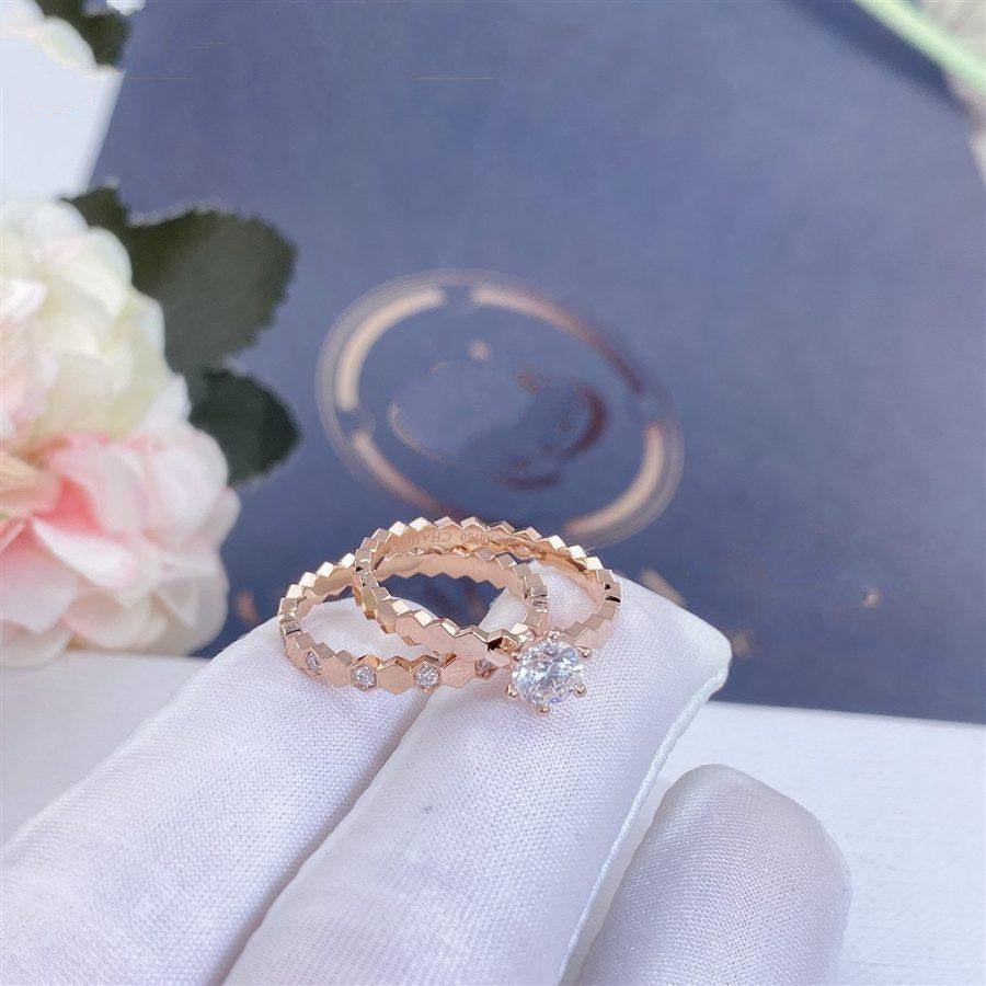 [Gaonasi]BEE LOVE RING PINK GOLD 1 DIAMOND