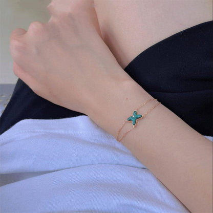 [Gaonasi]JEUX BRACELET MALACHITE PINK GOLD 1 DIAMOND