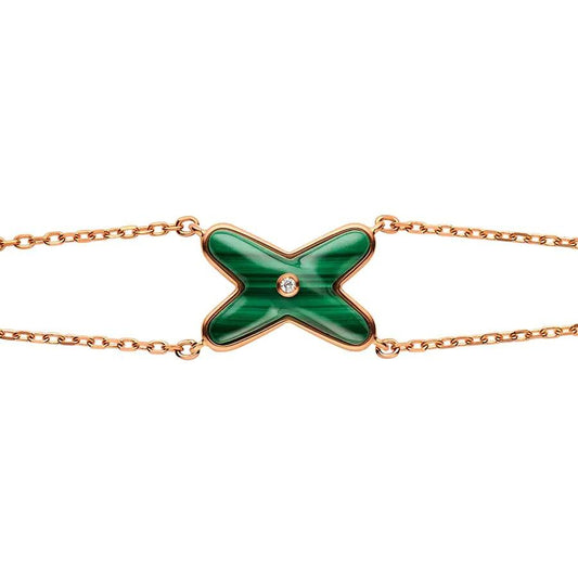 [Gaonasi]JEUX BRACELET MALACHITE PINK GOLD 1 DIAMOND