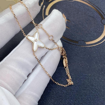 [Gaonasi]JEUX BRACELET WHITE MOP PINK GOLD 1 DIAMOND
