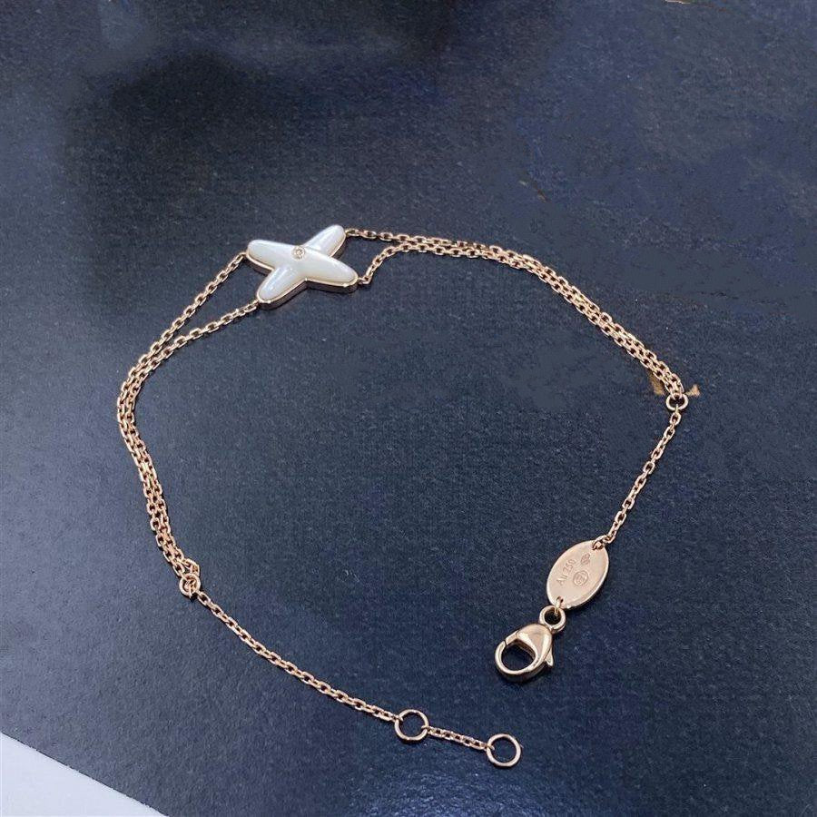 [Gaonasi]JEUX BRACELET WHITE MOP PINK GOLD 1 DIAMOND