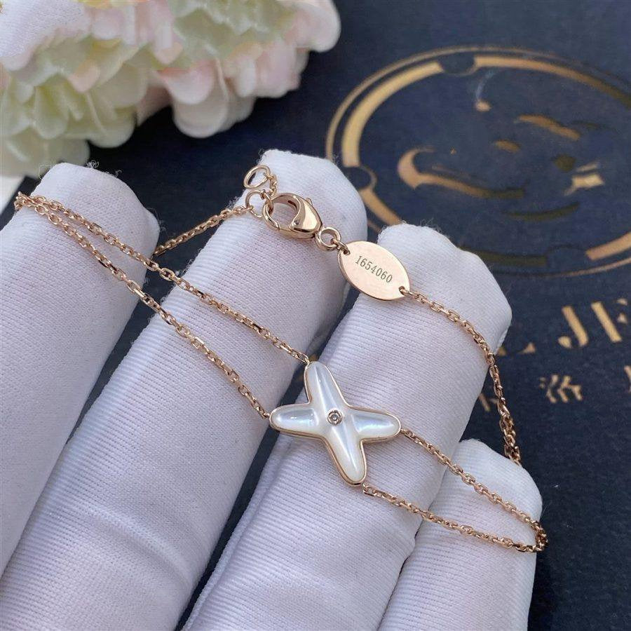 [Gaonasi]JEUX BRACELET WHITE MOP PINK GOLD 1 DIAMOND