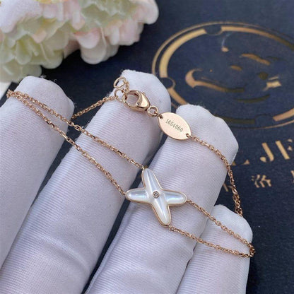 [Gaonasi]JEUX BRACELET WHITE MOP PINK GOLD 1 DIAMOND