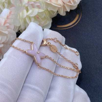 [Gaonasi]JEUX BRACELET PINK MOP PINK GOLD 1 DIAMOND