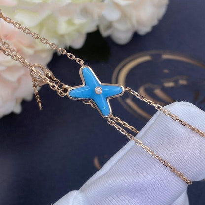 [Gaonasi]JEUX BRACELET TURQUOISE PINK GOLD 1 DIAMOND