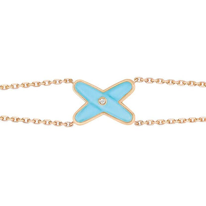 [Gaonasi]JEUX BRACELET TURQUOISE PINK GOLD 1 DIAMOND