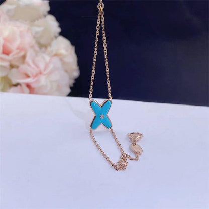 [Gaonasi]JEUX BRACELET TURQUOISE PINK GOLD 1 DIAMOND