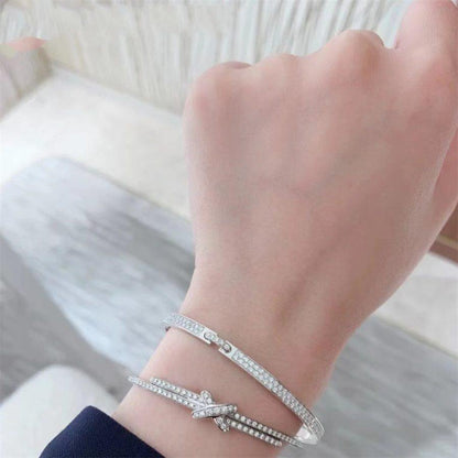 [Gaonasi]JEUX DE BRACELET DIAMONDS SILVER