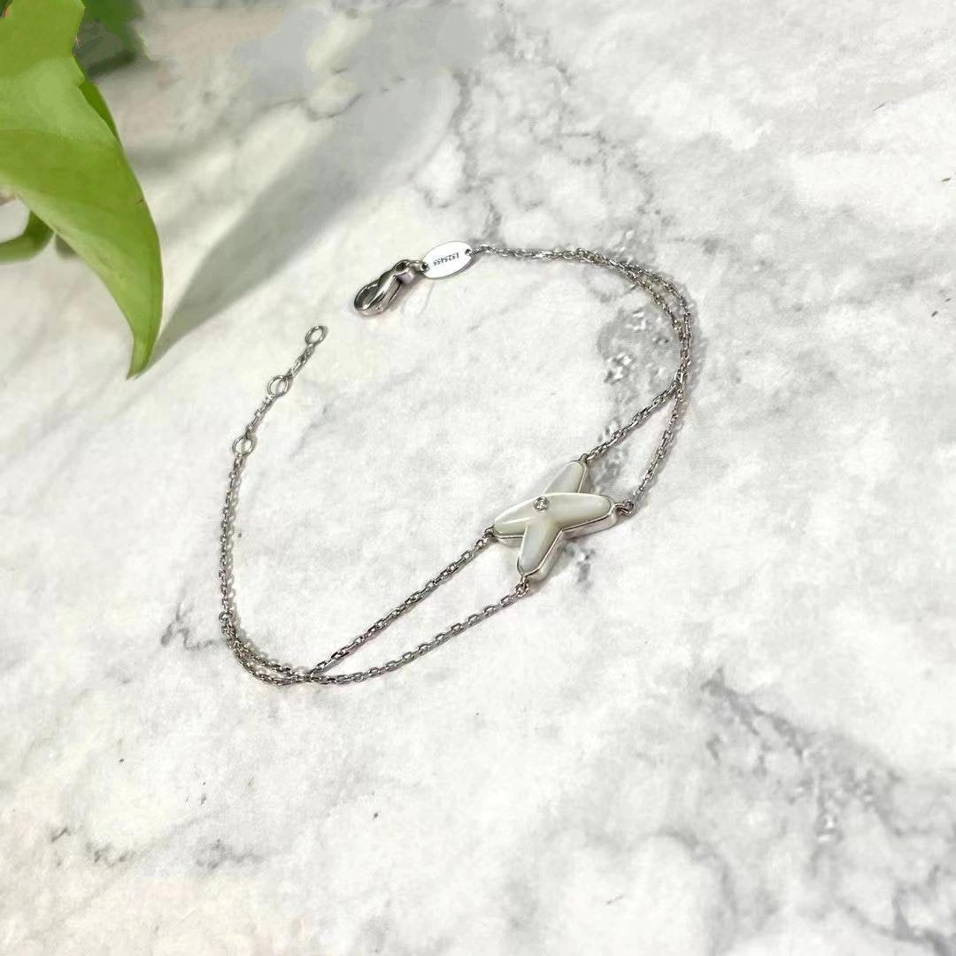 [Gaonasi]JEUX BRACELET WHITE MOP SILVER 1 DIAMOND