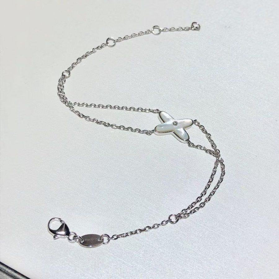 [Gaonasi]JEUX BRACELET WHITE MOP SILVER 1 DIAMOND