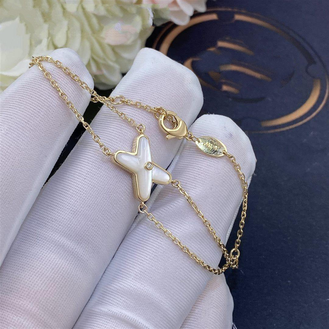 [Gaonasi]JEUX BRACELET WHITE MOP GOLD 1 DIAMOND