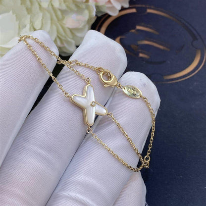 [Gaonasi]JEUX BRACELET WHITE MOP GOLD 1 DIAMOND