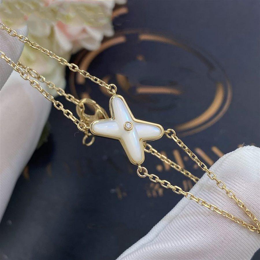 [Gaonasi]JEUX BRACELET WHITE MOP GOLD 1 DIAMOND