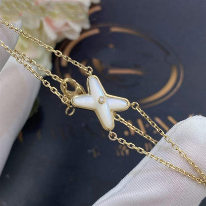 [Gaonasi]JEUX BRACELET WHITE MOP GOLD 1 DIAMOND