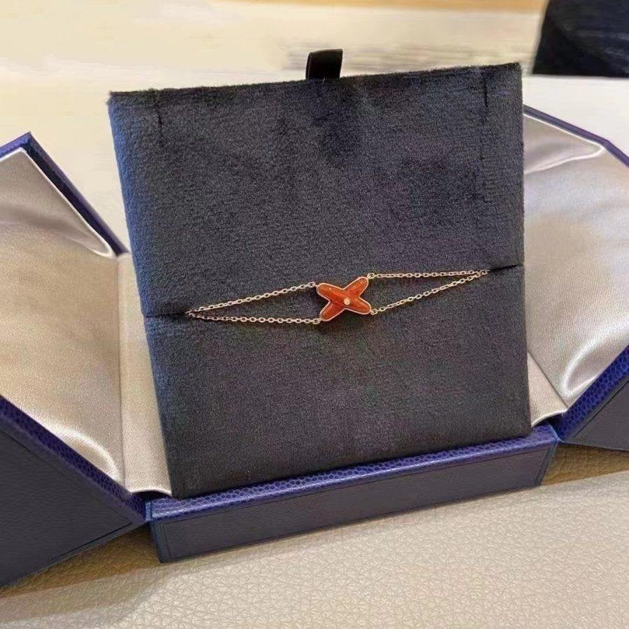 [Gaonasi]JEUX BRACELET CARNELIAN PINK GOLD 1 DIAMOND