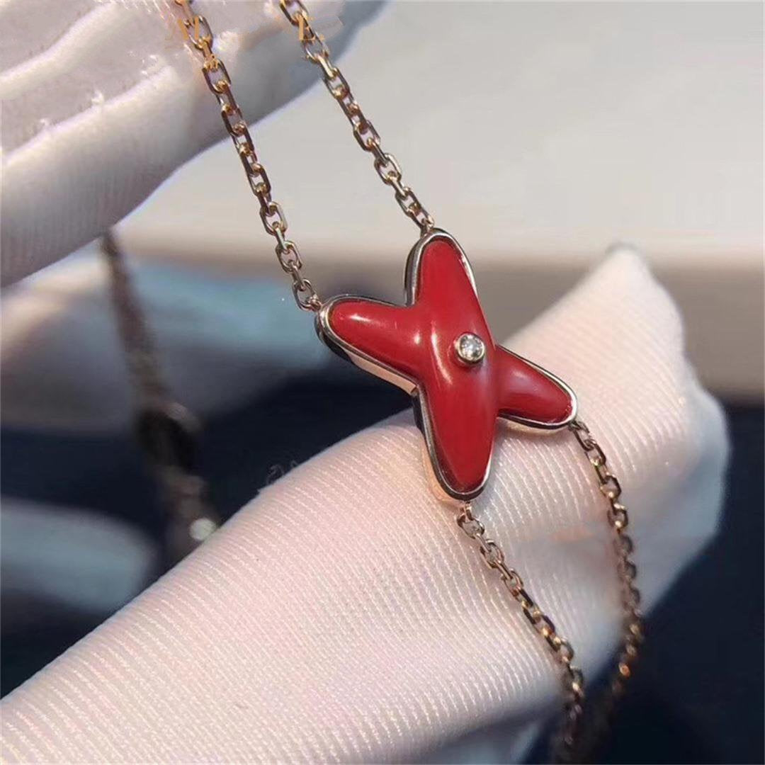[Gaonasi]JEUX BRACELET CARNELIAN PINK GOLD 1 DIAMOND
