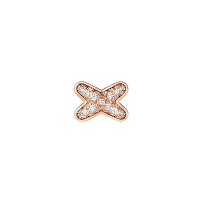 [Gaonasi]JEUX DE PINK GOLD DIAMOND EARRINGS