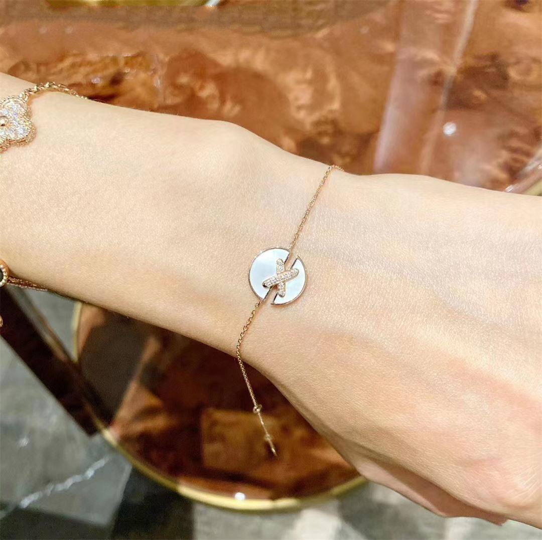 [Gaonasi]JEUX DE BRACELET MOP PINK GOLD DIAMONDS