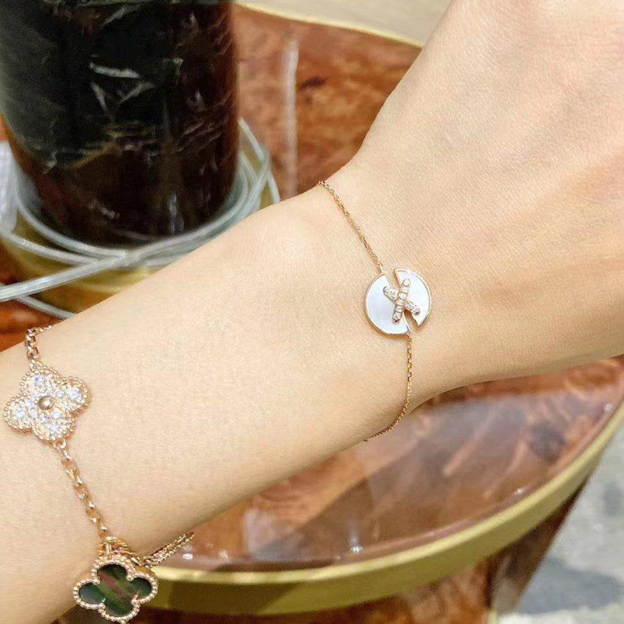 [Gaonasi]JEUX DE BRACELET MOP PINK GOLD DIAMONDS