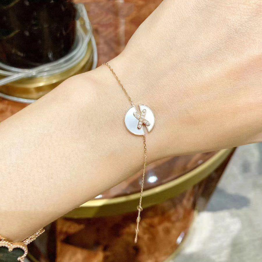 [Gaonasi]JEUX DE BRACELET MOP PINK GOLD DIAMONDS