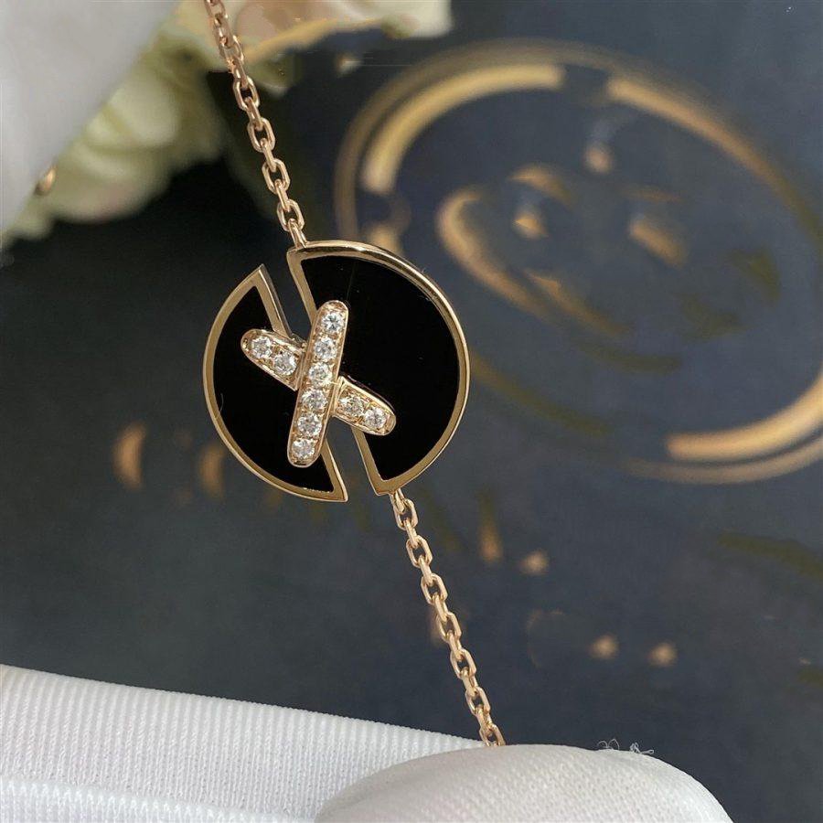 [Gaonasi]JEUX DE BRACELET ONYX PINK GOLD DIAMOND