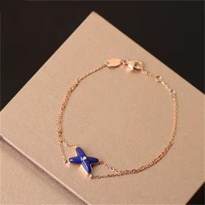 [Gaonasi]Hollow Design Four-Leaf Clover Flower Shape Ring