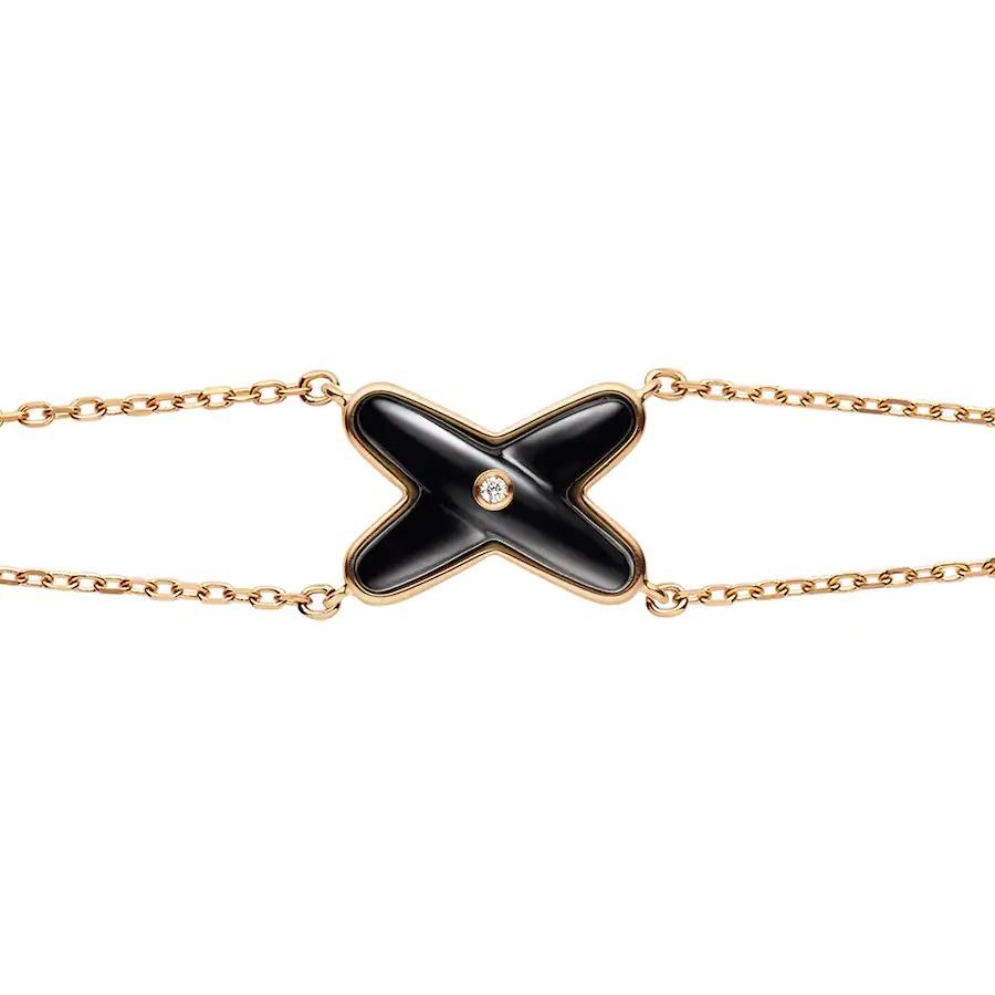 [Gaonasi]JEUX BRACELET ONYX PINK GOLD 1 DIAMOND