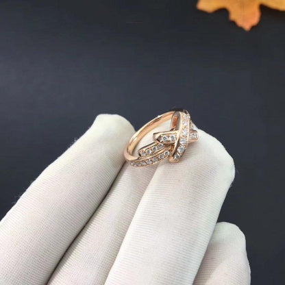 [Gaonasi]JEUX DE RING PINK GOLD DIAMOND
