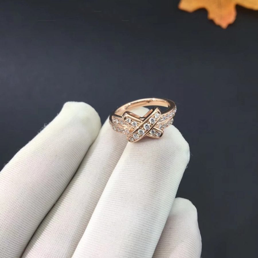 [Gaonasi]JEUX DE RING PINK GOLD DIAMOND