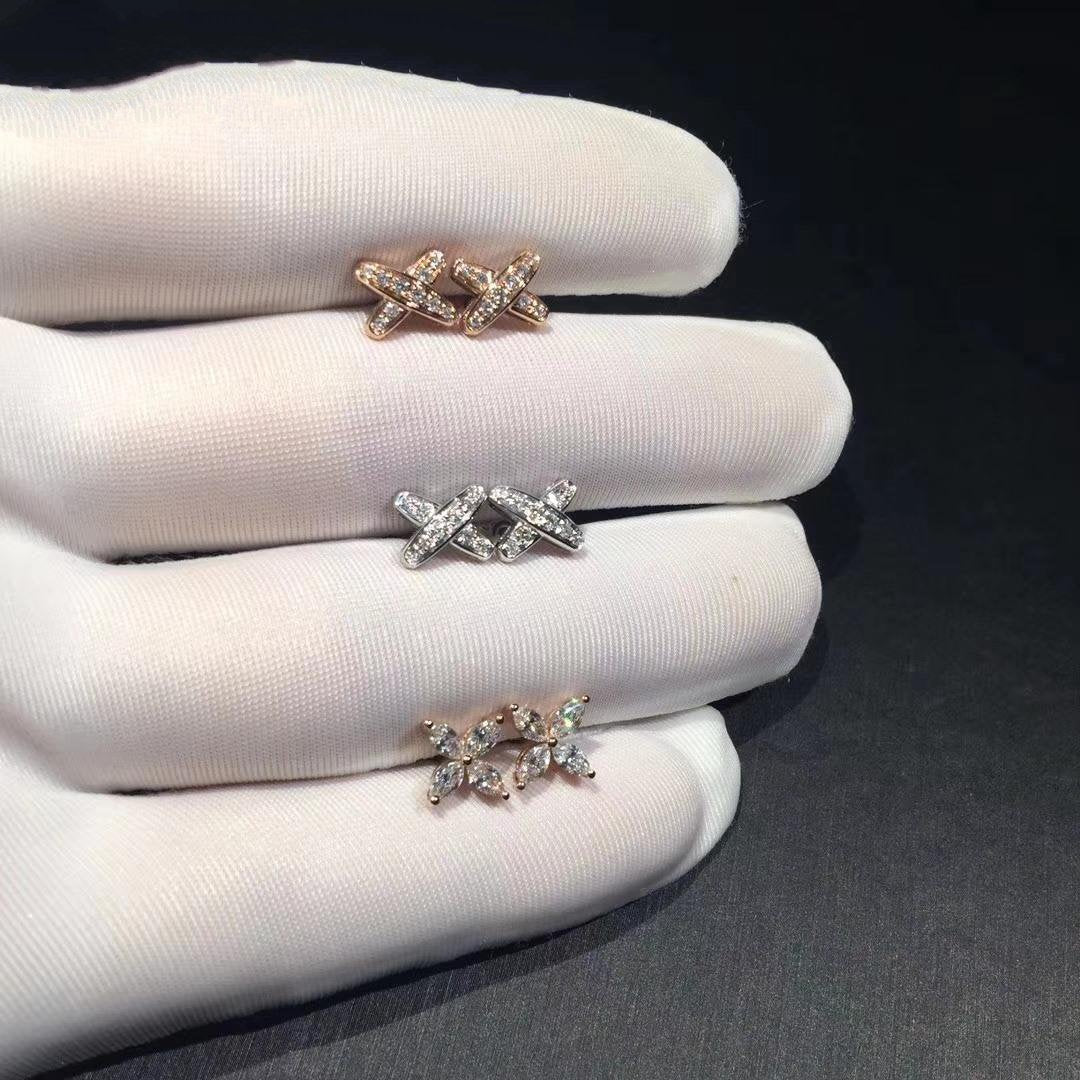 [Gaonasi]JEUX DE DIAMOND EARRINGS