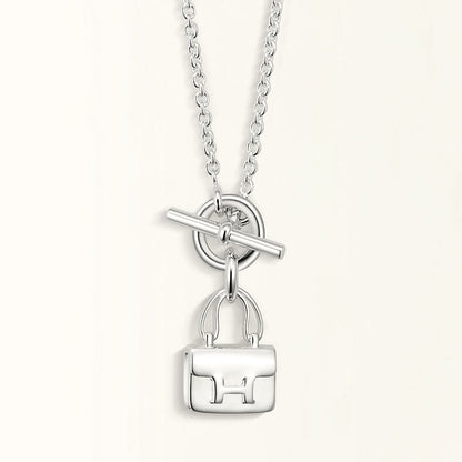 [Gaonasi]POP H PEDANT SILVER NECKLACE