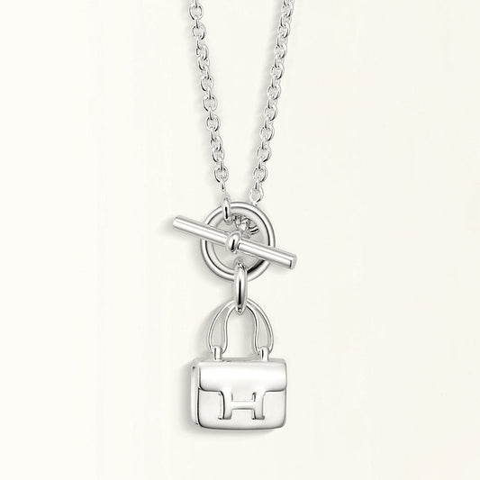 [Gaonasi]POP H PEDANT SILVER NECKLACE